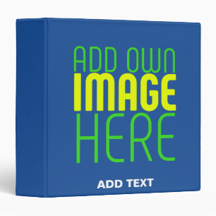 MODERN EDITABLE COBALT BLUE IMAGE TEXT TEMPLATE BINDER