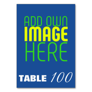 MODERN EDITABLE COBALT BLUE IMAGE TEXT TEMPLATE TABLE NUMBER