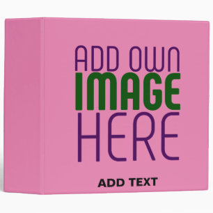 MODERN EDITABLE CUTE HOT PINK IMAGE TEXT TEMPLATE BINDER