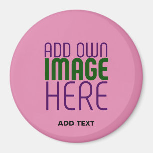 MODERN EDITABLE CUTE HOT PINK IMAGE TEXT TEMPLATE MAGNET