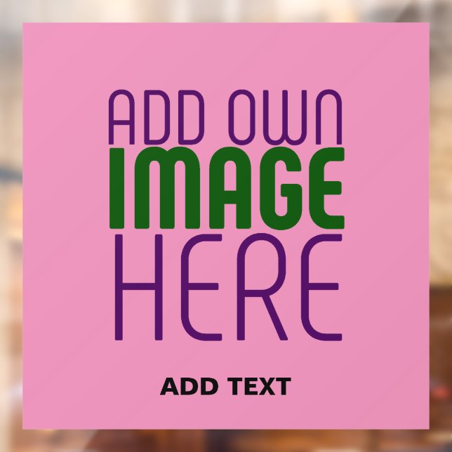 MODERN EDITABLE CUTE HOT PINK IMAGE TEXT TEMPLATE WINDOW CLING (Sheet 2)