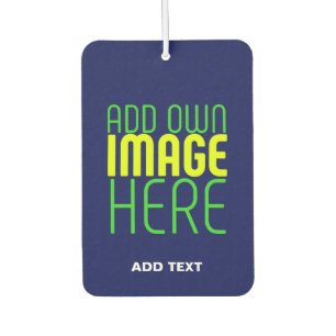 MODERN EDITABLE CUTE NAVY BLUE IMAGE TEXT TEMPLATE AIR FRESHENER