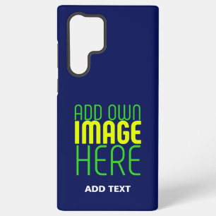 MODERN EDITABLE CUTE NAVY BLUE IMAGE TEXT TEMPLATE SAMSUNG GALAXY CASE