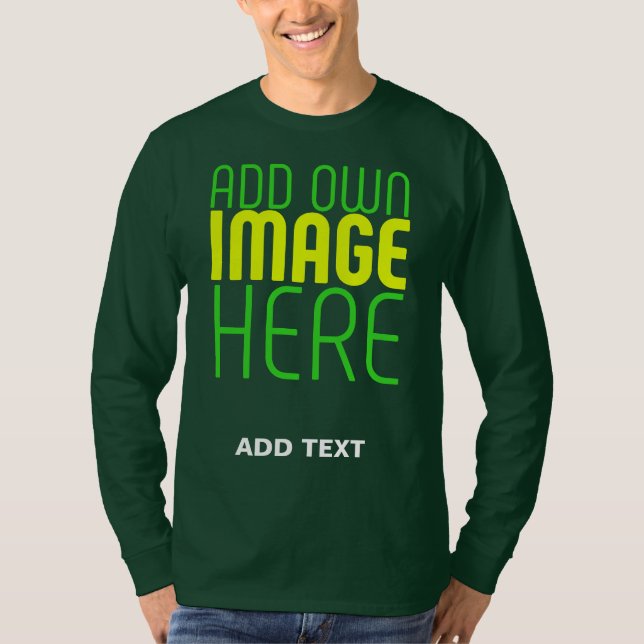 MODERN EDITABLE DEEP FOREST IMAGE TEXT TEMPLATE T-Shirt (Front)