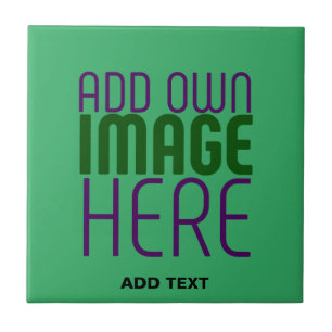 MODERN EDITABLE EMERALD GREEN IMAGE TEXT TEMPLATE TILE