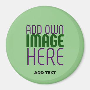 MODERN EDITABLE MINT GREEN IMAGE TEXT TEMPLATE MAGNET