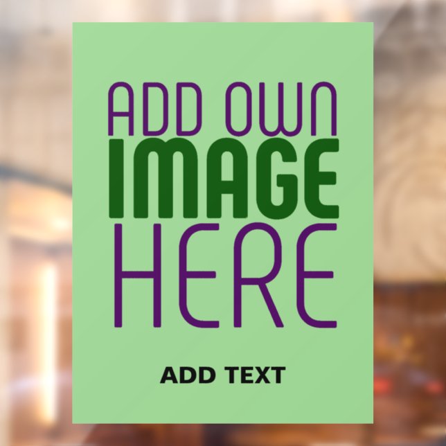 MODERN EDITABLE MINT GREEN IMAGE TEXT TEMPLATE WINDOW CLING (Sheet 2)