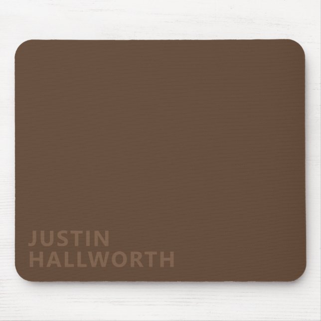 Modern Editable Name Mouse Pad (Front)