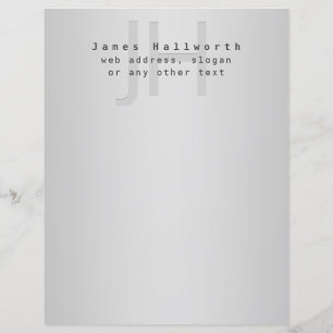 Modern Editable Name & Slogan Grey Gradient