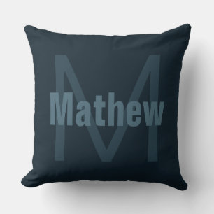 Modern Editable Name Throw Pillow