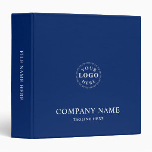 Modern Editable Navy Binder with Custom Name Optio