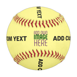 MODERN EDITABLE PASTEL YELLOW IMAGE TEXT TEMPLATE BASEBALL