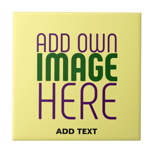  MODERN EDITABLE PASTEL YELLOW IMAGE TEXT TEMPLATE TILE (Front)