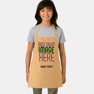 MODERN EDITABLE PEACH ORANGE IMAGE TEXT TEMPLATE APRON