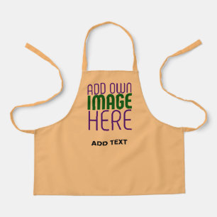 MODERN EDITABLE PEACH ORANGE IMAGE TEXT TEMPLATE APRON