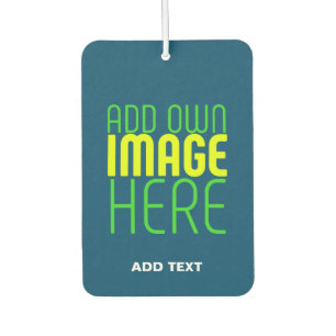 MODERN EDITABLE PRUSSIAN BLUE IMAGE TEXT TEMPLATE AIR FRESHENER
