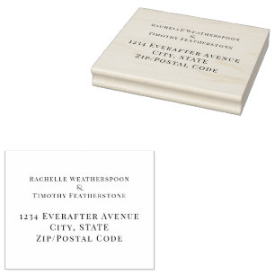 Modern Editable Return Address Rubber Stamp