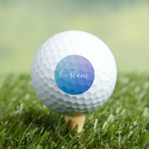 Modern Editable Script Writing   Colourful Ombre Golf Balls