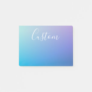 Modern Editable Script Writing Colourful Ombre Post-it Notes
