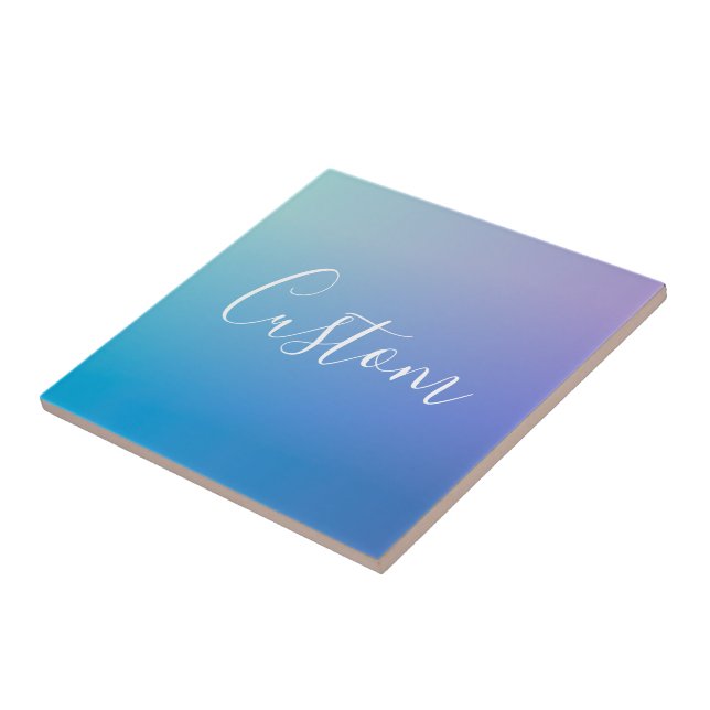 Modern Editable Script Writing | Colourful Ombre Tile (Side)