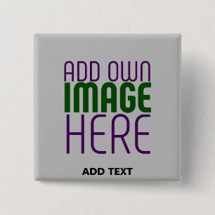 MODERN EDITABLE SIMPLE ASH IMAGE TEXT TEMPLATE 2 INCH SQUARE BUTTON