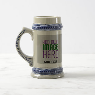 MODERN EDITABLE SIMPLE ASH IMAGE TEXT TEMPLATE BEER STEIN