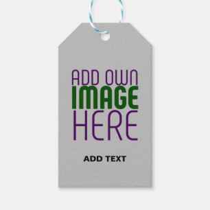 MODERN EDITABLE SIMPLE ASH IMAGE TEXT TEMPLATE GIFT TAGS