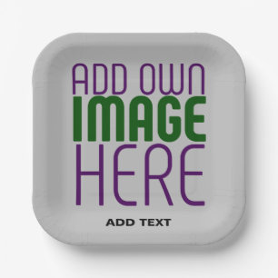 MODERN EDITABLE SIMPLE ASH IMAGE TEXT TEMPLATE PAPER PLATE