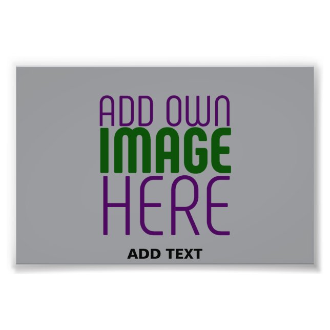 MODERN EDITABLE SIMPLE ASH IMAGE TEXT TEMPLATE PHOTO PRINT (Front)