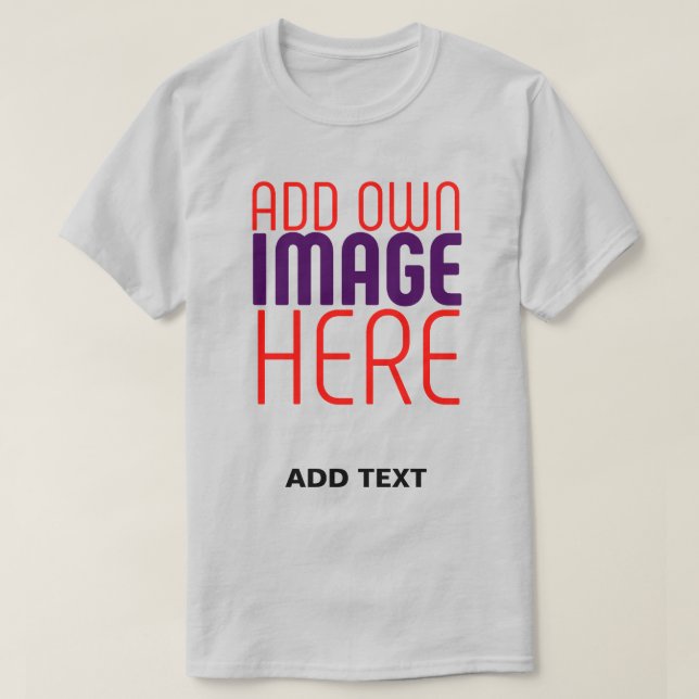 MODERN EDITABLE SIMPLE ASH IMAGE TEXT TEMPLATE T-Shirt (Design Front)