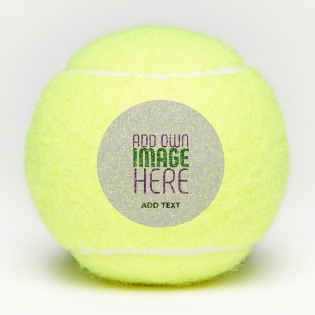 MODERN EDITABLE SIMPLE ASH IMAGE TEXT TEMPLATE TENNIS BALLS (Front)
