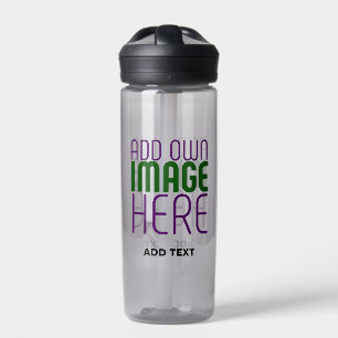 MODERN EDITABLE SIMPLE ASH IMAGE TEXT TEMPLATE WATER BOTTLE