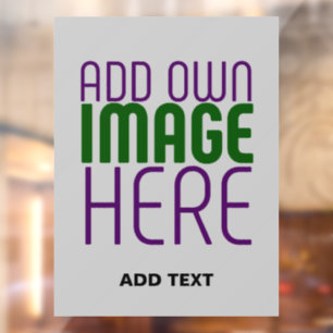 MODERN EDITABLE SIMPLE ASH IMAGE TEXT TEMPLATE WINDOW CLING