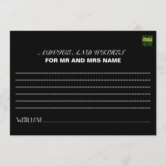 MODERN EDITABLE SIMPLE BLACK IMAGE TEXT TEMPLATE (Front)