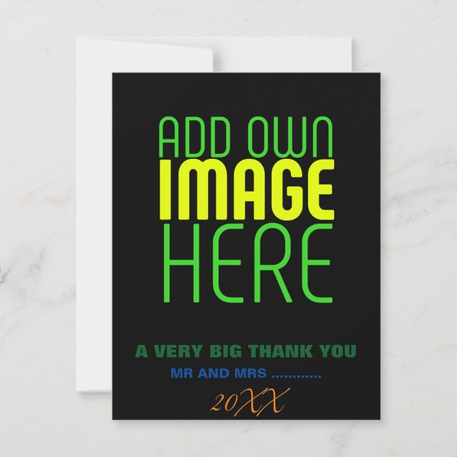 MODERN EDITABLE SIMPLE BLACK IMAGE TEXT TEMPLATE (Front)