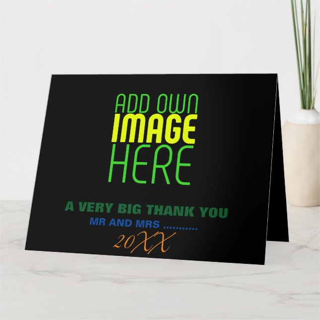 MODERN EDITABLE SIMPLE BLACK IMAGE TEXT TEMPLATE (Front)