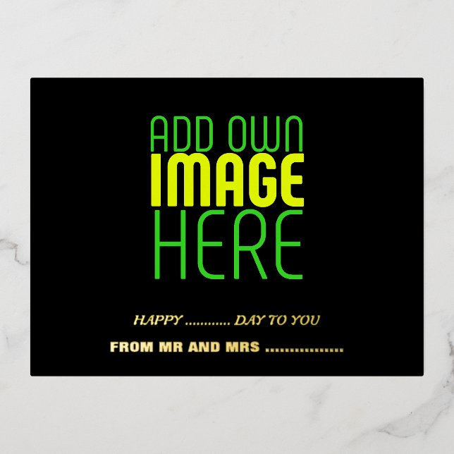 MODERN EDITABLE SIMPLE BLACK IMAGE TEXT TEMPLATE (Front)