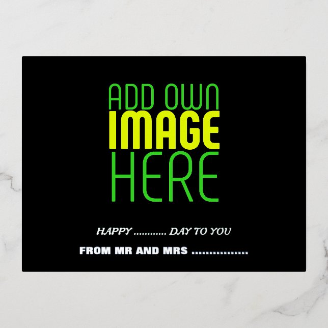 MODERN EDITABLE SIMPLE BLACK IMAGE TEXT TEMPLATE (Front)