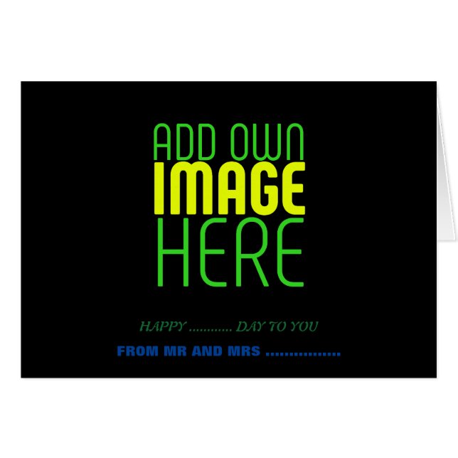 MODERN EDITABLE SIMPLE BLACK IMAGE TEXT TEMPLATE (Front Horizontal)