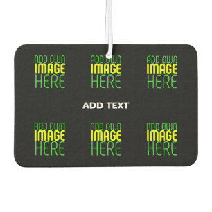 MODERN EDITABLE SIMPLE BLACK IMAGE TEXT TEMPLATE AIR FRESHENER
