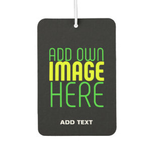 MODERN EDITABLE SIMPLE BLACK IMAGE TEXT TEMPLATE AIR FRESHENER