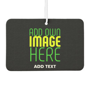 MODERN EDITABLE SIMPLE BLACK IMAGE TEXT TEMPLATE AIR FRESHENER