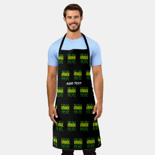 MODERN EDITABLE SIMPLE BLACK IMAGE TEXT TEMPLATE APRON