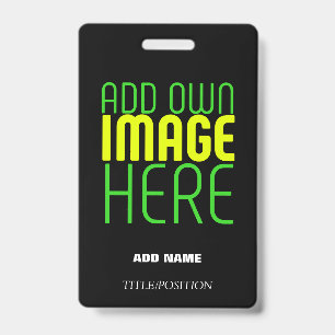 MODERN EDITABLE SIMPLE BLACK IMAGE TEXT TEMPLATE BADGE