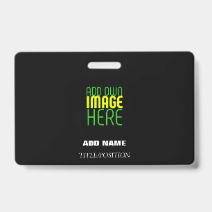 MODERN EDITABLE SIMPLE BLACK IMAGE TEXT TEMPLATE BADGE