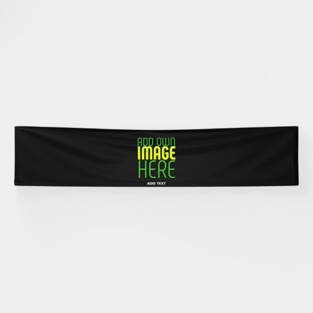MODERN EDITABLE SIMPLE BLACK IMAGE TEXT TEMPLATE BANNER (Horizontal)