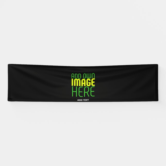 MODERN EDITABLE SIMPLE BLACK IMAGE TEXT TEMPLATE BANNER (Horizontal)