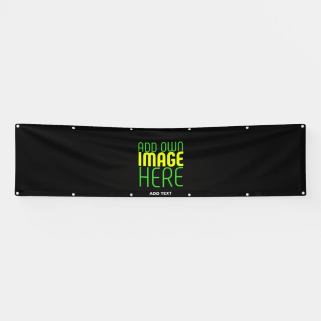MODERN EDITABLE SIMPLE BLACK IMAGE TEXT TEMPLATE BANNER (Horizontal)