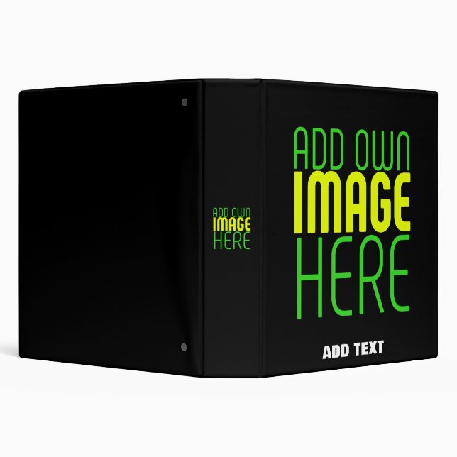 MODERN EDITABLE SIMPLE BLACK IMAGE TEXT TEMPLATE BINDER (Background)