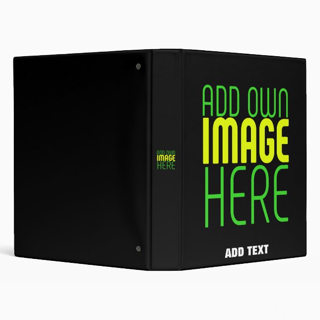 MODERN EDITABLE SIMPLE BLACK IMAGE TEXT TEMPLATE BINDER (Background)